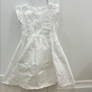Chloe White Eyelet Kids Dress